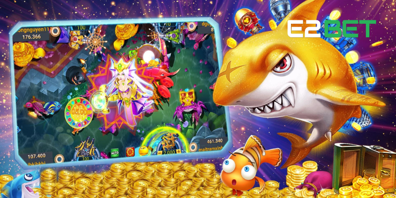 Giới thiệu E2BET: Sân Chơi Đẳng Cấp Đa Dạng Sản Phẩm 4 Giải trí với bắn cá đổi thưởng